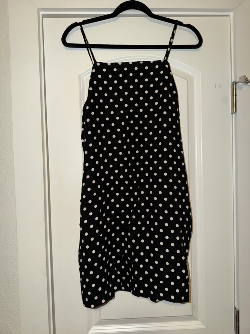Monteau Black & White Polka Dot Slip Dress